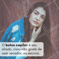 Com o cabelo hidratado os fios ficam mais maleáveis, além disso, o botox capilar também ajuda a diminuir o volume. Legal, né? Que tal agendar um horário para conhecer o procedimento?
#ahazou #botoxcapilar #cabelo