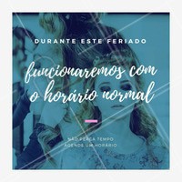 Está esperando o que para marcar seu horário neste feriado? Estaremos funcionando em horário normal, por isso não deixe de agendar um horário para se embelezar 💁 #horáriodefuncionamento #feriado #aberto