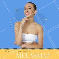 Os tratamentos para melasma são bastante variados, por isso a dica é que o paciente sempre se proteja contra os raios ultravioleta e a luz visível, além de procedimentos para o clareamento e uso de medicamentos tópicos e/ou orais. Mas não deixe de agendar seu horário com um de nossos profissionais para tratar adequadamente. #beleza #melasma #estéticafacial #pele