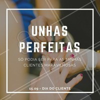 Queremos agradecer do fundo de nossos corações por você estar sempre com a gente, essa parceria é essencial para nós e nesse Dia do Cliente queremos apenas dizer: MUITO OBRIGADA! Feliz Dia do Cliente ❤️ #diadocliente #unhas #cliente #amo