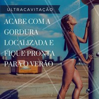 Com esse tratamento que dissolve as células de gordura localizada, você vai ter um resultado eficaz e rapidamente estará pronta para o verão que está por vir! #ultracavitação #estéticacorporal #gorduralocalizada #celulite #verão
