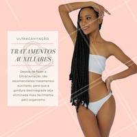 Alguns tratamentos, quando associados a ultracavitação, ajudam a potencializar o resultado, para que a gordura desintegrada seja eliminada mais facilmente pelo organismo. Converse com uma de nossas profissionais para saber quais tratamentos podem ser feitos! #ultracavitação #estéticacorporal #gorduralocalizada #celulite