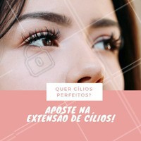Quer cílios perfeitos, longos e volumosos? A melhor opção para você é a extensão de cílios! #cilios #eyelashes #ahazou #beauty