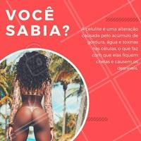 Converse com um de nossos profissionais para saber quais tratamentos para remover a sua celulite! #celulite #vocêsabia #gordura #estéticacorporal #tratamento #ahazou