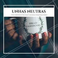 Os tons neutros estão com tudo nessa primavera/verão. Invista em esmaltes puxados para os terrosos que vai ser sucesso! #primaveraverão #ahazou #tonsterrosos #esmalte #unha #tendência