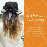 Agende um horário e consulte nossos profissionais para descobrir qual é a técnica ideal de mechas para valorizar o formato do seu rosto! #mechas #ahazou #amo #cabelo #rosto #valorizar