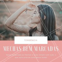 As mechas marcadas já foram uma tendência forte alguns anos atrás e agora elas voltam com tudo nessa temporada! O que você acha dessa moda? Curte ou não curte? #amo #curteounãocurte #curtir #ahazou #mechas #cabelo #tendência #trendy