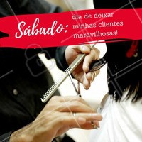 Sábado? Dia do(a) cabeleireiro(a) sair e se divertir? 😂 Dia de deixar minhas clientes arrasando pro fim de semana, isso sim! ❤️️ #sabado #cabeleireiro #ahazou #cabelo