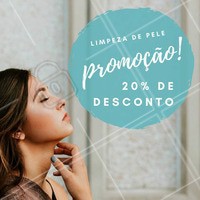 Aproveite! Estamos com 20% de desconto em limpeza de pele, pra sua pele ficar bem-cuidada e muito mais bonita pelo melhor preço! 💗 #desconto #limpezadepele #promocao #ahazou