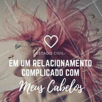 Se o seu relacionamento está complicado, venha para o salão! #SalaoDeBeleza #Beleza #Ahazou #Autoestima #Cabelos #CabeloDiva #Instabeauty