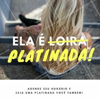 O loiro platinado além de moderno, é ousado. A tendência está super em alta e revela muito estilo e confiança. Agende um horário e faça uma avaliação com nossos profissionais da melhor técnica para o seu cabelo. #cabelo #platinado #ousado #ahazou #amo #tendência #profissionais