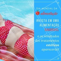 Hoje, 16 de outubro, é comemorado o Dia Mundial da Alimentação. Todo mundo sabe que uma boa alimentação reflete diretamente no nosso corpo! Vamos usar esse dia para refletir como uma alimentação saudável pode ser nossa grande aliada nos tratamentos estéticos? 🤗 #diadaalimentacao #alimentacao #ahazou #estetica