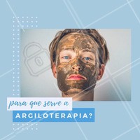 A argiloterapia propõe o tratamento estético da pele usando a argila dissolvida em bases como água, gel ou loções tônicas. Esse material orgânico é rico em oligoelementos, como o silício, que participa da reconstrução dos tecidos; o alumínio e zinco, que atuam na cicatrização; ferro, que produz energia e oxigênio para as células, entre outros. Ou seja, você estará cuidando da sua pele usando elementos naturais! #estéticafacial #argiloterapia #argila #natural #saúde #cuidados #tratamento #pele