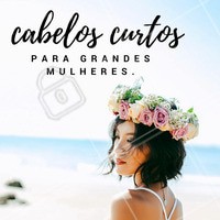 Sempre teve vontade de deixar o cabelo curtinho? Agende já o seu horário e se entregue à essa mudança! 😍 #cabelocurto #shorthair #corte #cabelo #ahazou