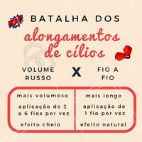 Está em dúvida de qual alongamento é melhor pra você? Se liga nessa batalha dos alongamentos de cílios e escolha sua técnica favorita! 🥊 💥 #alongamentocilios #extensaodecilios #fioafio #volumerusso
