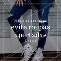 Depois da depilação é comum a pele ficar um pouco sensível. Roupas apertadas podem provocar irritação, ocasionando foliculite ou vermelhidão depois da remoção dos pelos. Especialmente em áreas como a virilha e axila, você deve prestar bastante atenção, por serem os pontos de mais atrito com as roupas. #atenção #cuidado #ahazou #amo #irritação #foliculite #estéticacorporal #depilação #dica