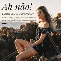 Agende já o seu horário e faça sua depilação completa. Não dá para deixar de aproveitar o verão, por causa dos pelos não é verdade? #partiubiquini #amo #ahazou #verão #calor #depilação #pelos #estéticacorporal