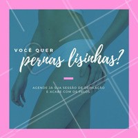 Para ter as pernas lisinhas que todo mundo sonha, que tal agendar sua sessão e arrasar na depilação? #partiuverão #amo #ahazou #felicidade #sonho #pernaslisas #depilação #estéticacorporal