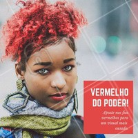 Não tem mais poderosa que o vermelho, não é verdade? Autêntica e cheia de atitude, só alguém com muita confiança para ousar nessa cor! Vem menina, você não vai se arrepender depois de ter toda a auto estima que só um vermelhão pode proporcionar 😉 #vermelho #cabelocolorido #amo #ahazou #colorido #cores #tintura #cabelo #ousada