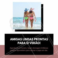 #chamaasamigas e vem cuidar do seu corpo! Além de colocar o papo em dia, vocês duas poderão aproveitar o verão com toda tranquilidade de um corpão pós drenagem linfática 😜 #ahazou #amizade #amo #drenagem #drenagemlinfática #estéticacorporal #corpo #tratamento