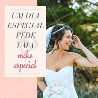 No seu grande dia, tudo precisa estar maravilhoso. Principalmente seu rosto! Venha ficar impecável conosco 👰 #noivas #makenoiva #maquiagemnoiva #noivalinda #ahazou #noivaprincesa
