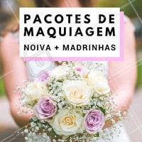 Aproveite! Temos pacotes com preços especiais, para você e suas madrinhas arrasarem no grande dia! 👰💗 #noivas #makenoiva #maquiagemnoiva #noivalinda #ahazou #noivaprincesa