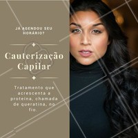 Além desse benefício, a cauterização capilar não alisa o cabelo, o tratamento visa apenas repor a queratina nos fios.
Agende o seu horário e faça o seu!
#cauterização #cauterizaçãocapilar #ahazou #cabelo #beauty