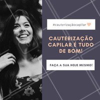 Cabelos com pontas-duplas é o foco do tratamento! A cauterização é um procedimento que envolve a reconstrução dos fios através da reposição de queratina nos fios. #cauterização #cauterizaçãocapilar #ahazou #cabelo #beauty