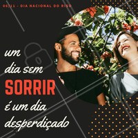 No Dia Nacional do Riso espalhar risada é essencial, o que você fez hoje para abrir um sorriso no rosto de alguém? #diadoriso #amo #ahazou #risada #alegria #felicidade #sorrir