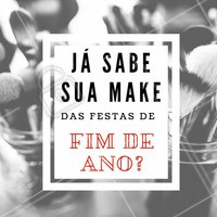 E aí, qual make você vai usar nas festas de Natal e Reveillon? 😍 Se você ainda não tem ideia, agende já seu horário com antecedência pra não ficar no desespero depois! 😱 #maquiagem #makeup #ahazou #fimdeano