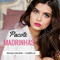 O dia é da noiva mas as madrinhas também precisam estar arrasando! Aproveite que temos pacotes especiais de maquiagem + cabelo para madrinhas 💁 #casamento #noiva2018 #madrinha #ahazou #maquiagemmadrinha
