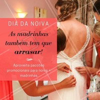 O que seria da noiva sem suas queridas madrinhas? 💗 Quer que todo mundo fique lindo no grande dia? Aproveite já nossos pacotes especiais para grupos de madrinhas e agende seu horário! #madrinha #noiva2018 #noiva #ahazou #casamento