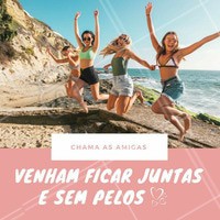 Para o verão ser perfeito, ele tem que ser livre de pelos e rodeado de amigas! Por isso marca aqui aquela amiga que vai curtir o verão ao seu lado e deveria ir com você fazer fotodepilação 😌 #fotodepilação #pelos #ahazou #xopelos #estéticacorporal #pernaslisas #chamaasamigas #amigas #verão #amizade #amo