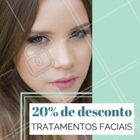 Aproveite! Estamos com 20% de desconto em diversos tratamentos faciais, para sua pele ficar sempre perfeita 😉 #esteticafacial #promocao #desconto #ahazou #estetica