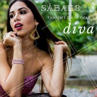 Nesse sábado, venha ficar #diva com a gente 😍 #sábado #amo #ahazou #diadabeleza #beleza #felicidade #presente #beleza #beauty