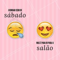 Para um dia de beleza no salão, até acordar de cedo no sábado a gente acorda 😜💁 #sábado #amo #ahazou #diadabeleza #beleza #salão