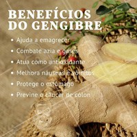 Sim, o gengibre tem muitos benefícios, dentre eles, auxilia na perda de peso. O gengibre atua acelerando o metabolismo e estimula a queima de gordura corporal. Os compostos 6-gingerol e 8-gingerol presentes nessa raiz, atuam aumentando a produção de calor e suor, o que também ajuda no emagrecimento e na prevenção do ganho de peso. #nutrição #alimentosaudável #ahazou #saude #beleza #bemestar #autoestima #gengibre #antioxidante #emagrecimento