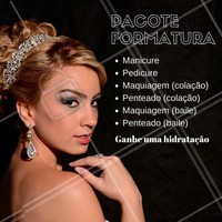 Confira o nosso pacote especial para formandas e convidados. Venha agendar o seu horário para ficar linda no seu grande dia. #salaodebeleza #penteado #maquiagem #makeup #ahazou #beleza #formatura #autoestima #diva
