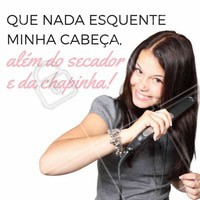 Se for pra esquentar a cabeça, que seja no salão de beleza! Pelo menos o cabelo vai sair maravilhoso não é mesmo?! 😜 #amo #salão #ahazou #cabelo #cabelolindo #cabeçaquente #beleza #salãodebeleza