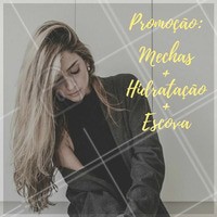 Agende um horário e aproveite esse pacote promocional!
#Mechas #Cabelo #Salão #Beleza #Promoção #Ahazou