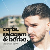 Corte + Selagem + Barba com um preço super especial. Venha dar um trato completo no seu visual. Agende agora mesmo o seu horário! #barbearia #barba #cortemasculino #ahazou #cortecabelo #selagemcapilar #selagem #beleza #autoestima