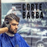 Venha agendar seu corte de cabelo + barba por um preço bem especial. #barbearia #barba #ahazou #cortedecabelo #cortemasculino #barbeiro #beleza #autoestima