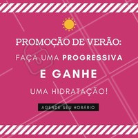 Mantenha seu cabelo liso e hidratado nesse verão! Aproveite nossa promoção e corre pra agendar seu horário 🏃 #cabelo #progressiva #cabeloliso #promocao #ahazou