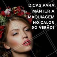 As amantes de make sabem que mantê-la intacta nos dias de calor é quase impossível! Fica aqui algumas dicas: 1 - Capriche na limpeza e preparação da pele. O ideal é usar um sabonete, tônico e hidratante específico pro seu tipo de pele. 2 - Confie no primer! Ele reduz a oleosidade e segura o produto no rosto. 3 - Prefira o bb cream e bases mais leves no lugar de bases mais "pesadas". 4 - Opte por produtos à prova d'agua que aguentam mais o suor. 😉 #maquiagem #ahazou #dicasmaquiagem #makedeverao