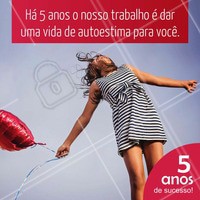 Post para você comemorar os 5 anos da sua empresa. Descreva o aqui o seu próprio texto em comemoração do seu negócio.