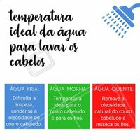 Fique de olho! A temperatura inadequada pode prejudicar muito a saúde dos seus fios! 😉 #cabelo #ahazou #cuidadoscomocabelo