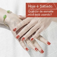 Queremos saber, qual é a cor do seu esmalte nesse exato momento? #Sabado #Autoestima #Ahazou #Manicure #Esmalte #Unhas