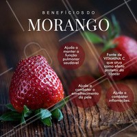 Além de trazer muitos benefícios, é um ótimo alimento para sucos, vitaminas, saladas e sobremesas 🍓🍓🍓 #morango #saude #ahazou #bemestar #alimentacaosaudavel #nutricao