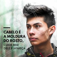 Seu cabelo é a moldura do seu rosto, cuide bem dele e apareça! Bora agendar seu horário? #barbearia #cortedecabelo #cortemasculino #ahazou #beleza #autoestima