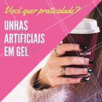 Aproveite essa praticidade no dia a dia! As unhas artificiais em gel garantem naturalidade e duram por volta de 15 dias. Agende seu horário ☎️ #unha #manicure #ahazou #unhaemgel #alongamentodeunhas